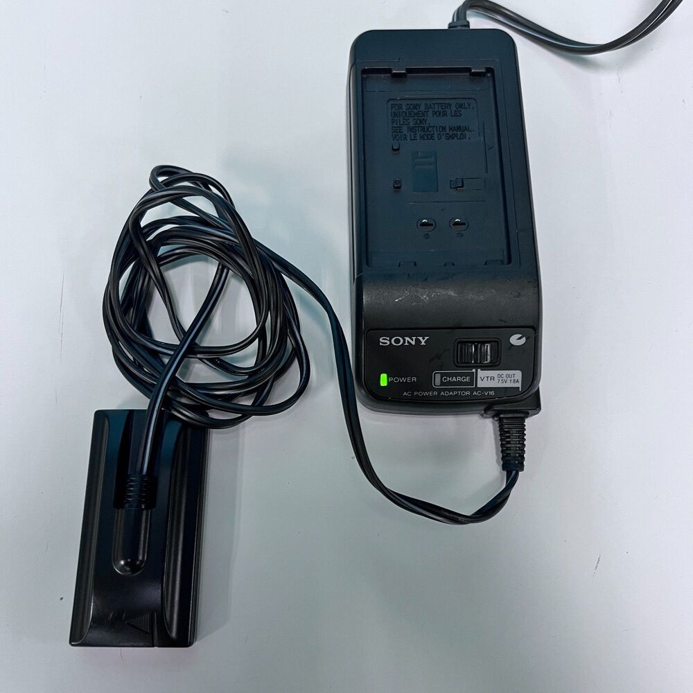 Sony AC-V16A AC Power Adaptor & Battery Charger Camcorder VTR Adapter Tested